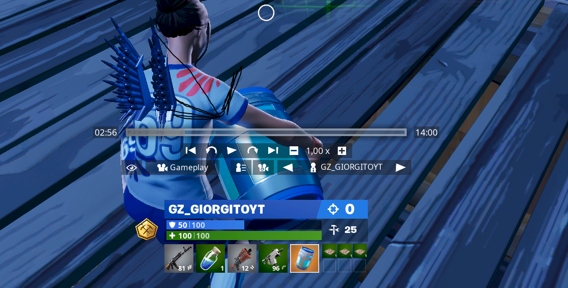 Fortnite Replay. Does anyone know how to hide this bar