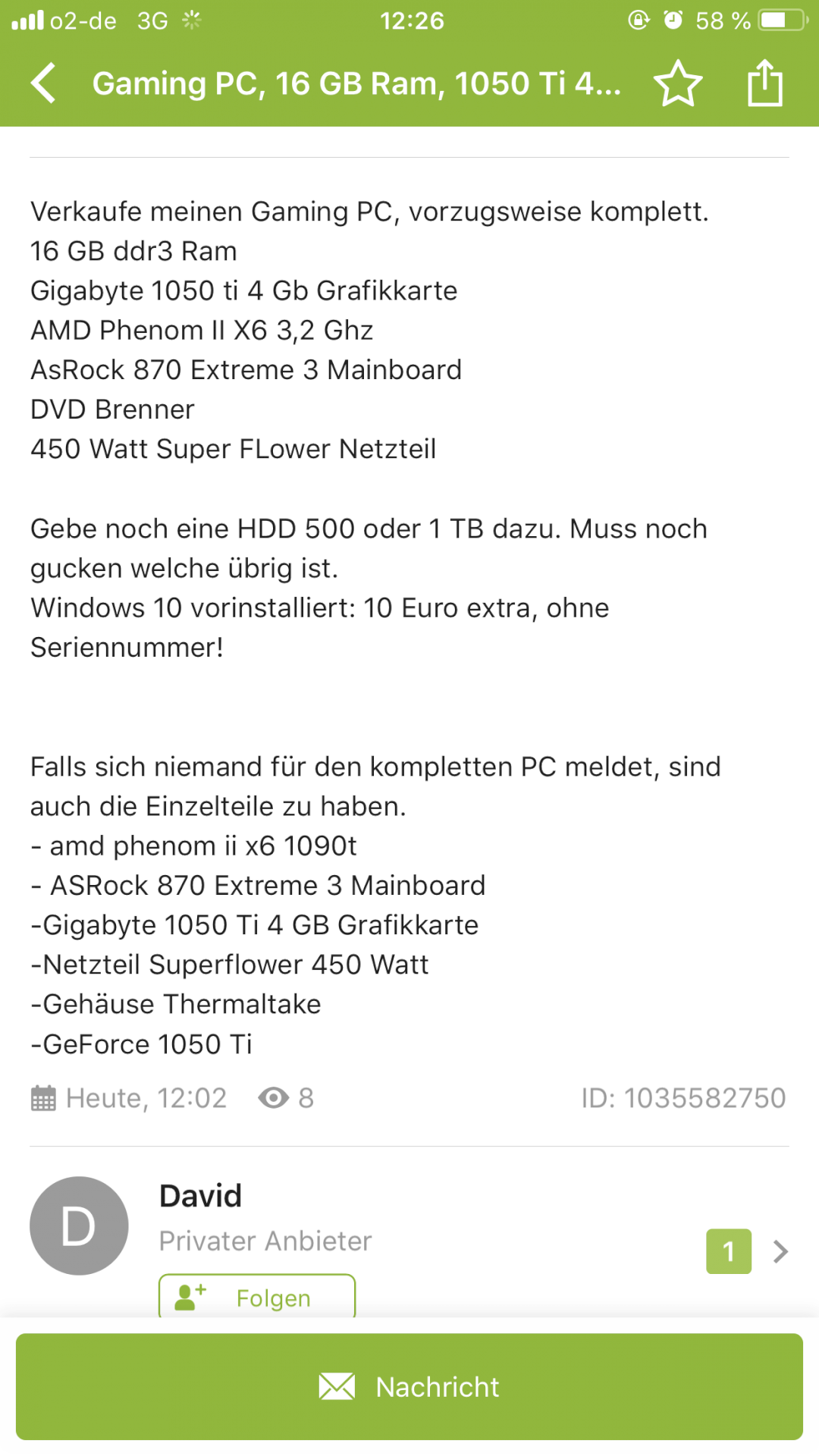 PC at ebay price