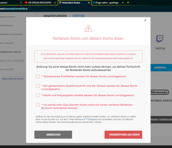 Unlink your Nintendo Account?