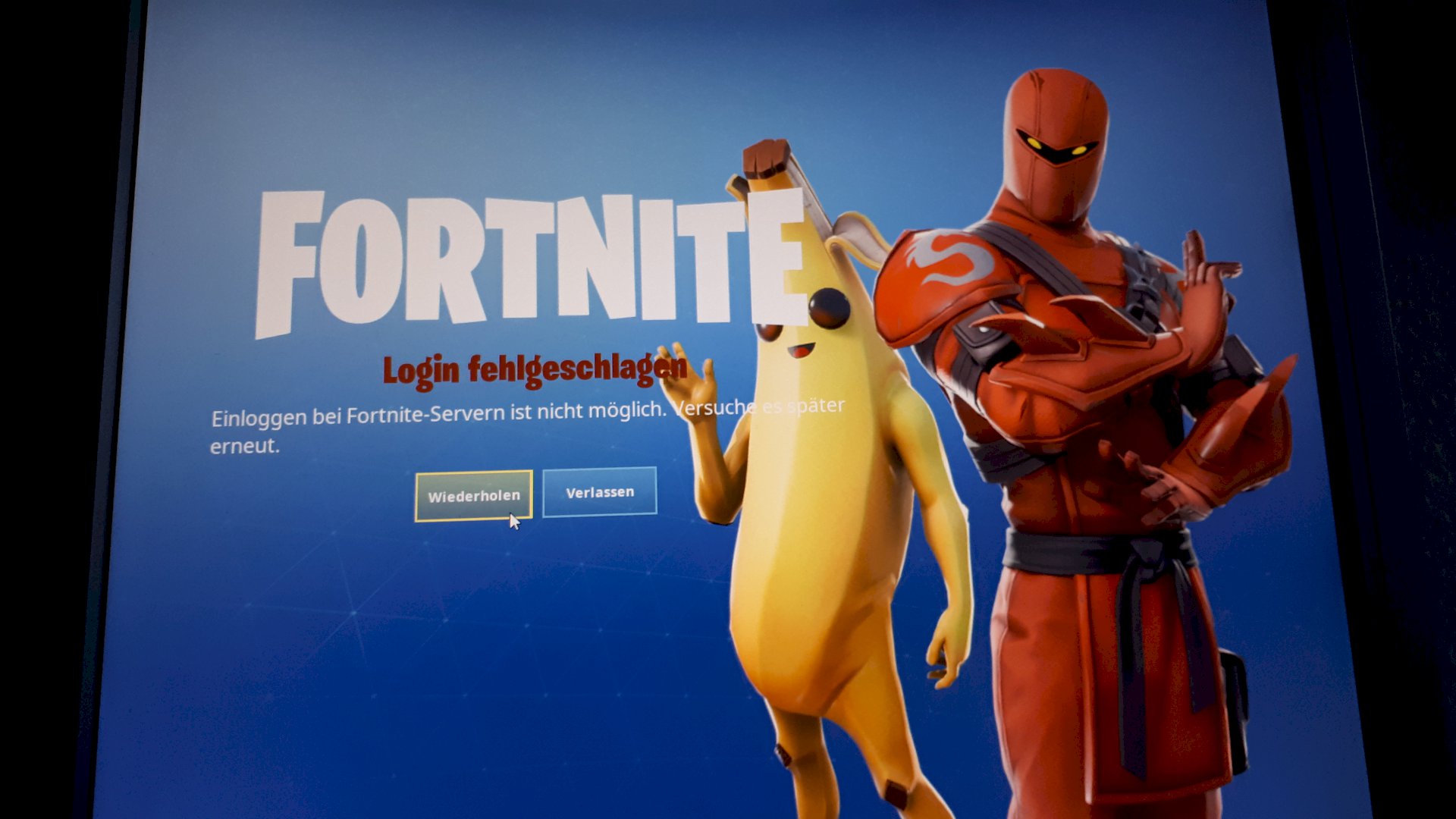 Log in to Fortnite is not working