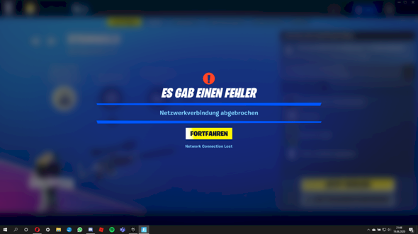 Fortnite save the world error message what to do