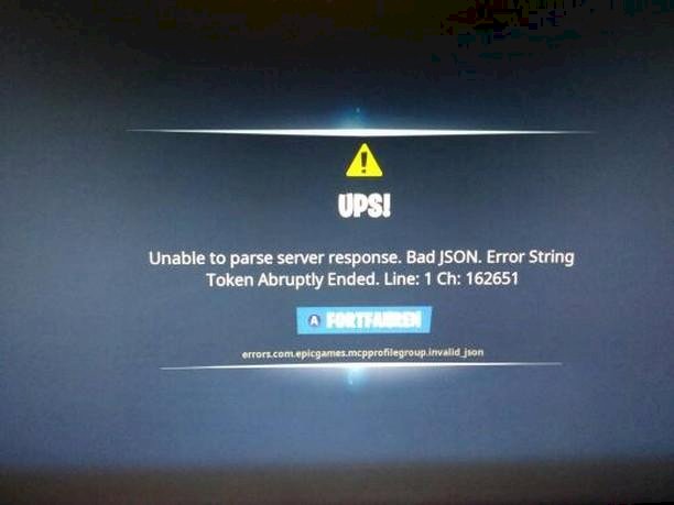 Fortnite error message what to do